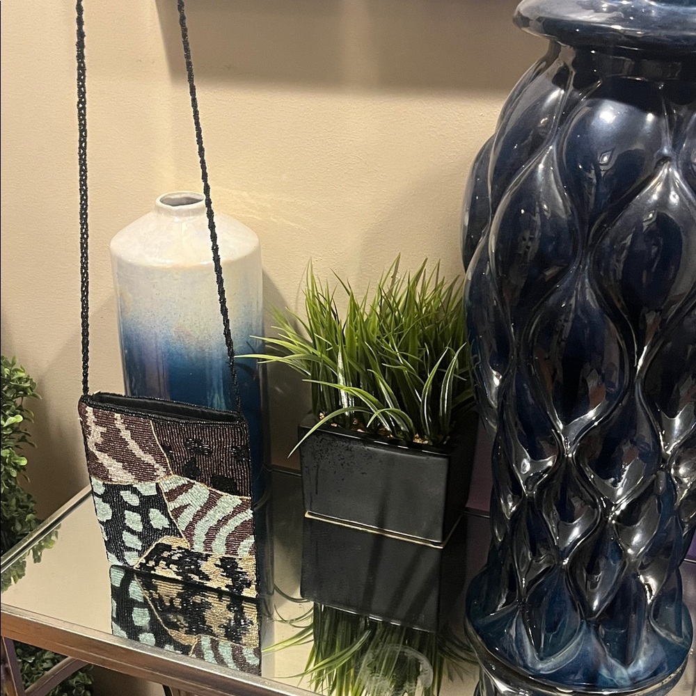 Beaded Patchwork Drawstring Bag - image 3